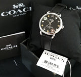 Coach Delancey Black Dial Black Leather Strap Watch for Women - 14502780