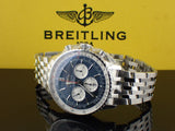 Breitling Navitimer B01 Chronograph 46 Blue Dial Silver Steel Strap Watch for Men - AB0137211C1A1