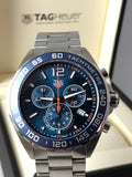 Tag Heuer Formula 1 Quartz Chronograph Blue Dial Silver Steel Strap Watch for Men - CAZ1014.BA0842