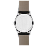 Movado Museum Classic Black Dial Black Leather Strap Watch For Women - 0606503