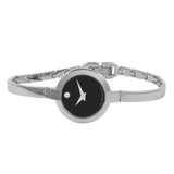 Movado Bela Black Dial Silver Steel Strap Watch For Women - 0606595