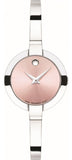 Movado Bela Museum Pink Dial Silver Steel Strap Watch For Women - 0606596