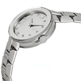 Movado Diamonds Silver Dial Silver Steel Strap Watch For Women - 606814