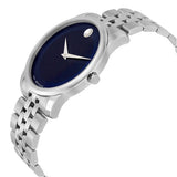 Movado Museum Classic Blue Dial Silver Steel Strap Watch for Men - 606982