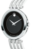 Movado Esperanza 28mm Black Dial Silver Steel Strap Watch For Women - 0607051