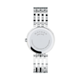 Movado Esperanza 63 Diamonds Black Dial Silver Steel Strap Watch For Women - 0607052