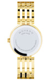 Movado Esperanza 28mm Mother of Pearl Dial Gold Steel Strap Watch For Women - 0607054