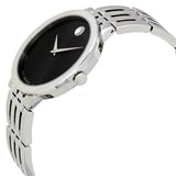 Movado Esperanza 39mm Black Dial Silver Steel Strap Watch For Men - 0607057