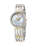 Movado Esperanza Mother of Pearl Dial Two Tone Steel Strap Watch For Women - 0607085