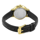 Movado Ultra Slim Black Dial Black Leather Strap Watch For Women -  0607095