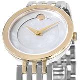 Movado Esperanza Mother of Pearl Dial Two Tone Steel Strap Watch For Women - 0607114