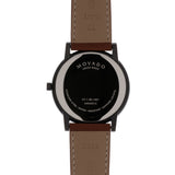 Movado Museum Classic Black Dial Brown Leather Strap Watch for Men - 0607198