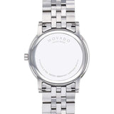 Movado Museum Classic Black Dial Silver Steel Strap Watch for Men - 0607199