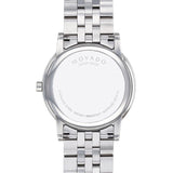 Movado Museum Classic Diamonds Black Dial Silver Steel Strap Watch for Men - 0607201