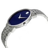 Movado Museum Classic Blue Dial Silver Steel Strap Watch for Men - 0607212