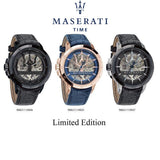 Maserati Automatic Black Dial Black Leather Strap Watch For Men - R8821119007