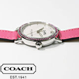 Coach Delancey White Dial Red Leather Strap Watch for Women - 14502879