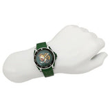 Gucci Dive Tiger Green Dial Green Rubber Strap Watch For Men - YA136316