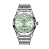 Breitling Chronomat Automatic 36 Green Dial Silver Steel Strap Watch for Women - A10380101L1A1