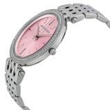 Michael Kors Darci Crystal Pink Dial Silver Stainless Steel Strap Watch for Women - MK3352