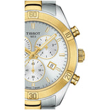 Tissot PR 100 Sport Chic Chronograph Silver Dial Two Tone Steel Strap Watch For Women - T101.917.22.031.00