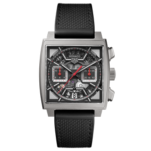 Tag Heuer Monaco Automatic Chronograph Grey Dial Black Nylon Strap Watch for Men - CBL2183.FT6236