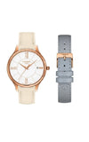 Tissot T Lady Bella Ora Round White Dial Beige Leather Strap Watch For Women - T103.210.36.018.00