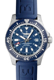 Breitling Superocean 44mm Diver Pro III Special Mariner Blue Dial Blue Rubber Strap Mens Watch - Y1739316/C959