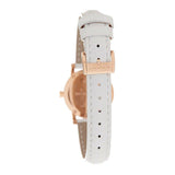 Burberry The City White Dial White Leather Strap Watch for Women - BU9209