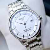 Tissot Luxury Powermatic 80 Silver Dial Silver Steel Strap Watch For Men - T086.408.11.031.00