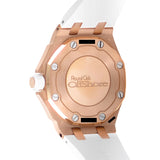 Audemars Piguet Royal Oak Offshore Diamonds White Dial White Rubber Strap Watch for Women - 67540OK.ZZ.D010CA.01