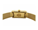 Gucci G Frame Quartz Diamonds White Red Blue Dial Gold Mesh Bracelet Watch For Women - YA147511