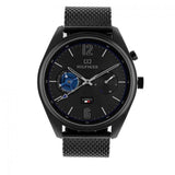 Tommy Hilfiger Deacon Analog Black Dial Black Mesh Bracelet Watch for Men - 1791547