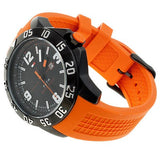 Tommy Hilfiger Cole Black Dial Orange Rubber Strap Watch for Men - 1790985