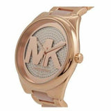 Michael Kors Janelle Three Hand Rose Gold Dial Two Tone Steel Strap Watch For Women - MK7089