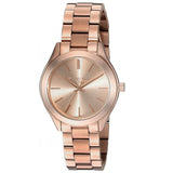 Michael Kors Slim Runway Rose Gold Dial Rose Gold Steel Strap Watch for Women - MK3513