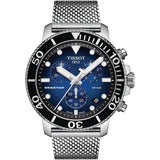 Tissot Seastar 1000 Chronograph Blue Dial Silver Mesh Bracelet Watch For Men - T120.417.11.041.02