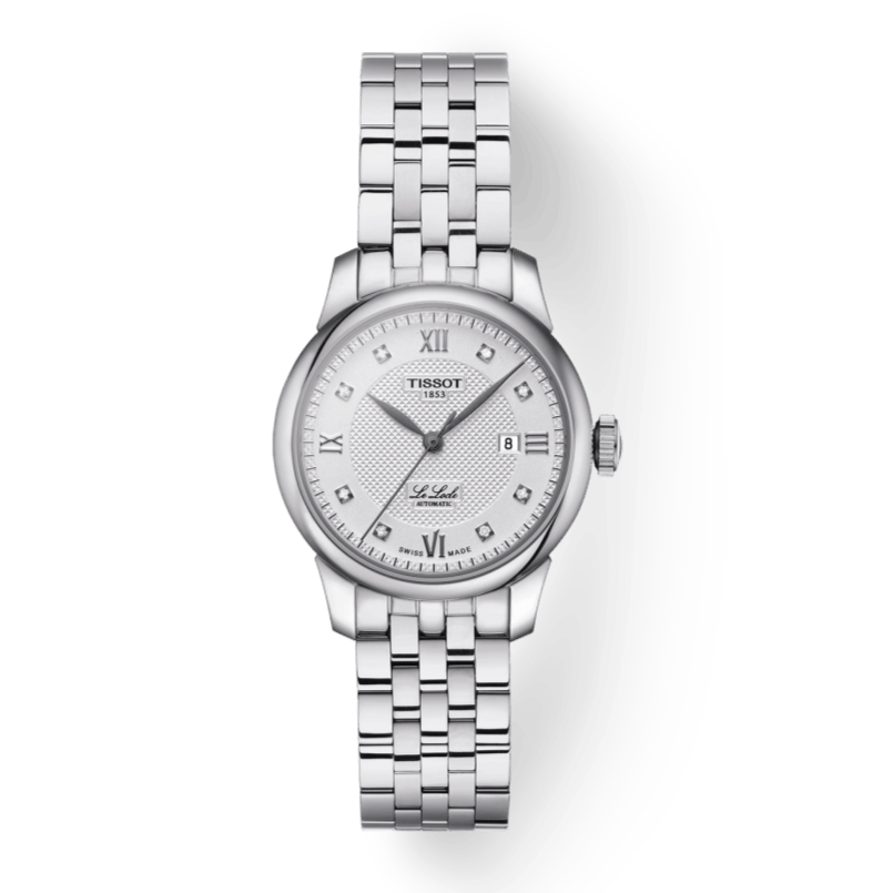 Tissot Le Locle Lady Automatic Diamonds Silver Dial Silver Steel Strap Watch For Women - T006.207.11.036.00