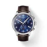 Tissot Chrono XL Classic Blue Dial Brown Leather Strap Watch For Men - T116.617.16.047.00