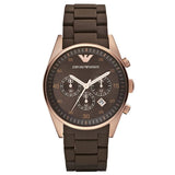 Emporio Armani Sport Chronograph Brown Dial Brown Stainless Steel Watch For Men - AR5890