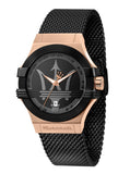 Maserati Potenza Black Mesh Bracelet Black Dial Watch For Men - R8853108010