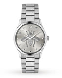 Gucci G Timeless Silver Dial Silver Steel Strap Watch For Women - YA1264126