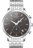 Tissot T Classic Tradition Chronograph Black Dial Silver Mesh Bracelet Watch For Men - T063.617.11.067.00