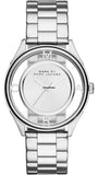 Marc Jacobs Tether Transparent Silver Dial Silver Steel Strap Watch for Women - MBM3412