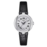 Tissot Bellissima Small Lady Silver Dial Black Leather Strap Watch For Women - T126.010.16.013.00