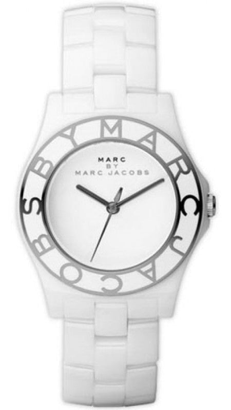 Marc Jacobs Marc White Dial White Ceramic Strap Watch for Women - MBM9500