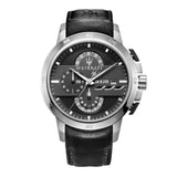 Maserati Ingegno Chronograph Black Dial Black Leather Strap Watch For Men - R8871619004