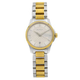 Gucci G Timeless Silver Dial Two Tone Steel Strap Watch For Women - YA126563