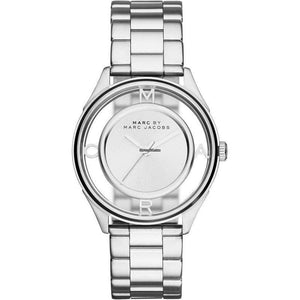 Marc Jacobs Tether Transparent Silver Dial Stainless Steel Strap Watch for Women - MBM3412