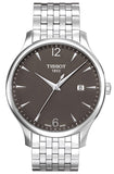 Tissot T Classic Tradition Grey Dial Silver Steel Strap Watch For Men - T063.610.11.067.00